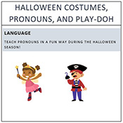 Halloween Costumes, Pronouns, and Play-Doh
